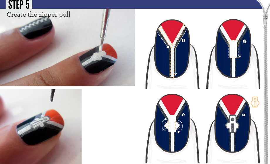 follow your dreams HowTo Zipper Nails